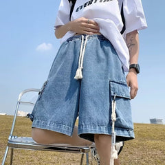 Men Jeans Workwear Denim Shorts Men's Summer Loose plus Size Shorts