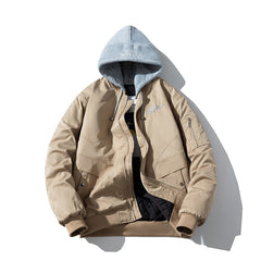 Mens Vintage Jackets Padded Jacket Autumn/Winter Embroidery Flying Suit Cotton Suit