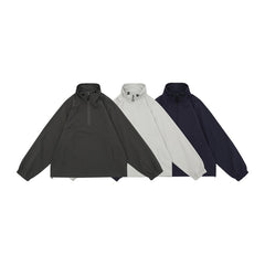 Unisex Jacket Retro Pullover Jacket Stand Collar Coat