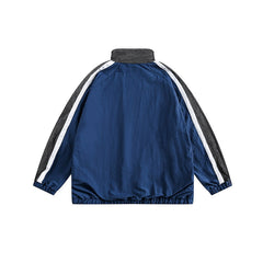 Unisex Jacket Vintage Loose Multicolor Exercise Hooded Coat Men's and Women's Stand Collar Jacket