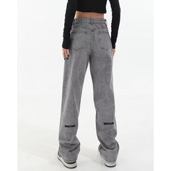 Men Jeans Vintage Jeans Spring Baggy Straight Trousers