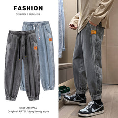 Men Jeans Autumn Hiphop Casual Pants Ankle Banded Pants