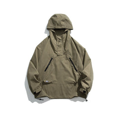 Unisex Jacket Shell Jacket Casual Hooded Coat Loose Windproof Jacket