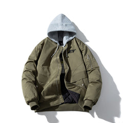 Mens Vintage Jackets Padded Jacket Autumn/Winter Embroidery Flying Suit Cotton Suit