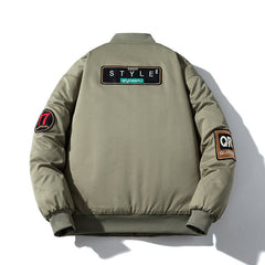 Mens Vintage Jackets Couple Oversize Flight Suit