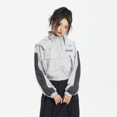 Unisex Jacket Retro Hooded Jacket Top Sports Zipper Coat