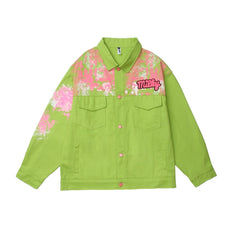 Unisex Jacket Vintage Jacket Couple Loose Casual Polo Collar Coat