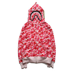 Bathing Ape Hoodie Camouflage Alphabet Embroidery Shark Hooded