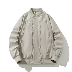 Men Vintage Jackets Vintage Zipper Baseball Padded Jacket Flight Jacket Cotton