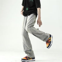 Men Jeans Loose Jeans Summer Oversize Skinny Wide-Leg Straight Pants