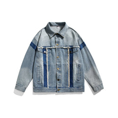 Unisex Jacket Retro Washed Loose Denim Jacket