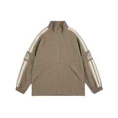 Unisex Jacket Loose Hooded Coat Men's and Women's Stand Collar Jacket