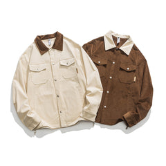 Unisex Jacket Vintage Tlaw Jacket Corduroy Loose Overalls