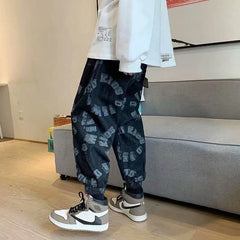 Men Jeans Hiphop Jeans Men's Summer Loose Cargo Pants