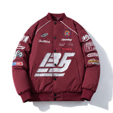 Mens Vintage Jackets Vintage Embroidered Baseball Jacket Flight Jacket