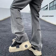 Men Jeans Skinny Jeans Men Spring Slim-Fitting Straight-Leg Pants