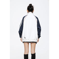Unisex Jacket Vintage Sports Jacket Men's and Women's Stand Collar Jacket