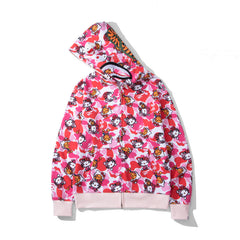 Bathing Ape Hoodie Full Print Hello Kitty Cardigan Zipper