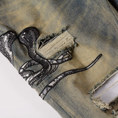 Amiri Jeans Hole & Patch Stretch Slim Fit #611