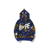Bathing Ape Hoodie Shark Head Star Camo Sweater