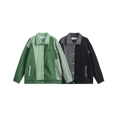 Unisex Jacket Houndstooth Coat Men and Women Loose Jacket