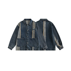 Unisex Jacket Denim Jacket Men's and Women's Spring and Autumn Loose Denim Jacket Denim Coat