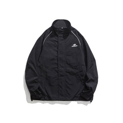 Unisex Jacket Vintage Stand Collar Sports Jacket Spring and Autumn Coat