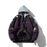 Mens Vintage Jackets Padded Jacket Autumn and Winter Thickened Baseball Jacket Cotton Jacket