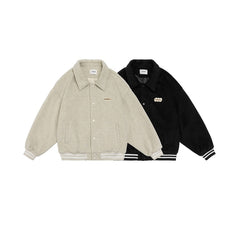 Unisex Jacket Retro Lapels Jacket Men and Women Couple Baggy Coat