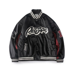 Unisex Jacket Retro Baseball Uniform Jacket Men's and Women's Loose Embroidered Jacket