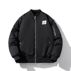 Men Vintage Jackets Embroidered Neutral Jacket Jacket Padded Baseball Jacket