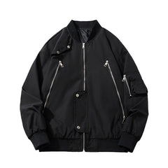 Mens Vintage Jackets Flight Suit Printed Logo Jacket