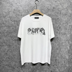 Amiri T Shirt Lettered Casual Crew Neck