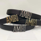 Amiri Belt Men's Belt Lychee Pattern Letter Belt Neutral belt casual with jeans shipped with box