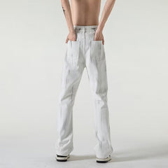 Men Jeans Tie-Dyed Jeans Men's Spring and Autumn Black Straight Pants