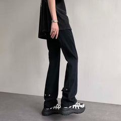 Men Jeans White Jeans Men's Summer Straight-Leg Trousers