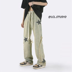 Men Jeans Retro XINGX Baggy Straight Trousers