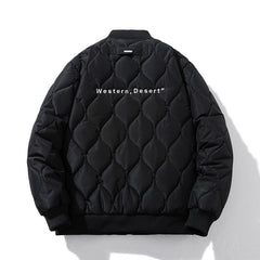 Men Vintage Jackets Loose rhombus cotton-padded baseball jacket jacket jacket