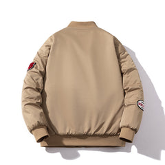 Men Vintage Jackets Vintage Towel Fleece Embroidered Jacket Padded Baseball Suit Flight Suit