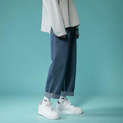 Men Jeans Summer Loose Straight Casual Pants