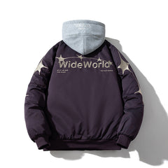 Mens Vintage Jackets Padded Jacket Autumn and Winter Thickened Baseball Jacket Cotton Jacket