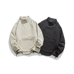 Unisex Jacket Stand Collar Jacket Men's Loose Mechanical Style Outdoor Jacket Coat