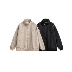 Unisex Jacket Loose Lapel Mechanical Style Jacket Men and Women Same Coat