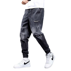 Men Jeans Spring and Summer Gradient Casual Printing Ankle Banded Pants Men's Jeans