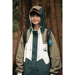 Unisex Jacket Shell Jacket Loose Hooded Coat Men's and Women's Couple Retro Jacket