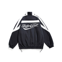 Unisex Jacket Spring and Autumn Coat Men's and Women's Loose Lapel Vintage Sports Jacket