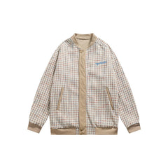 Unisex Jacket Reversible Jacket Plaid Coat