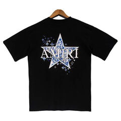Amiri T Shirt Paisley Five-Pointed Star Printing