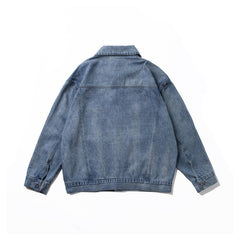 Unisex Jacket Vintage Denim Jacket Men's Business Shirt Jacket