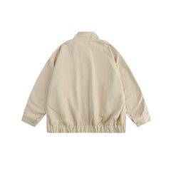Unisex Jacket Vintage Baggy Coat Men's and Women's Stand Collar Jacket